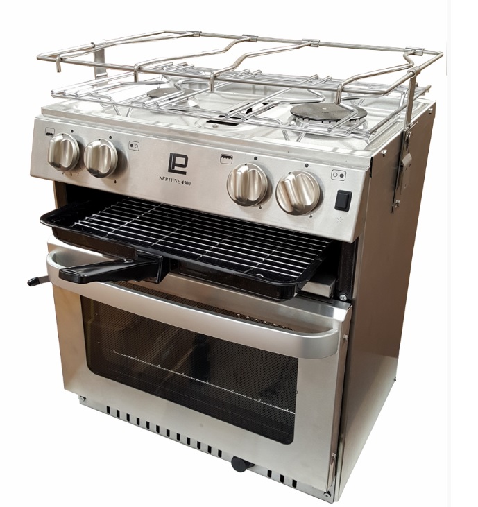 MaXtek Oven, with 2 burner & Grill with gimbal and pot holders